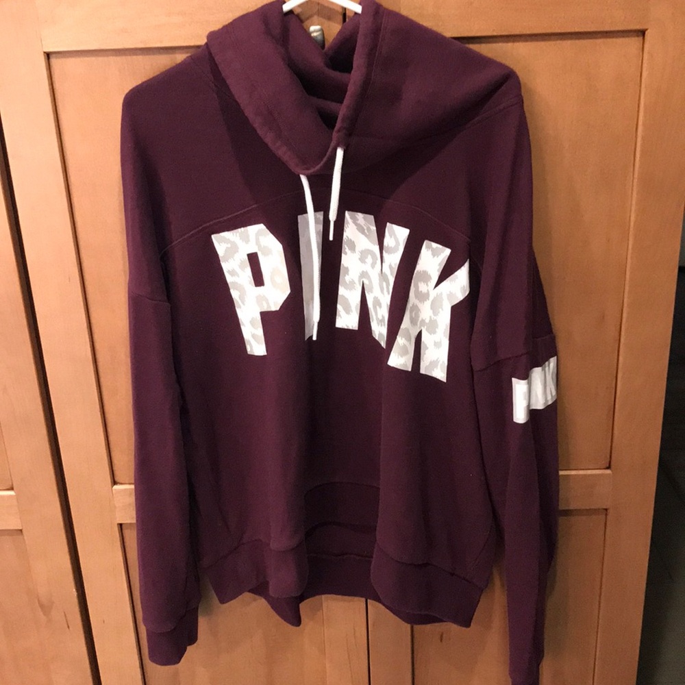 Cowl neck PINK sweatshirt